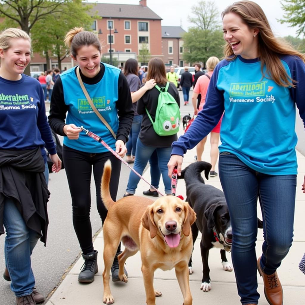 Aberdeen Humane Society Volunteers at a Community Event