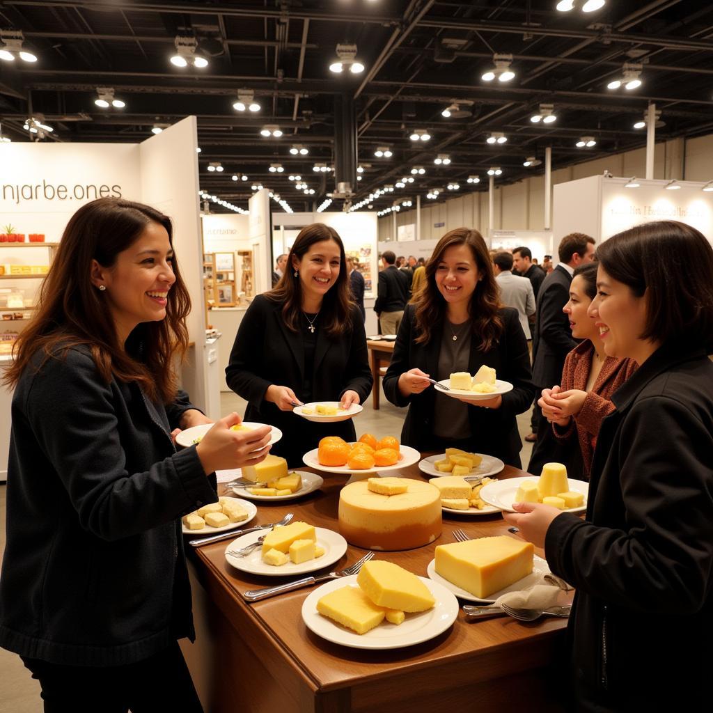 Attendees Sampling Cheese at ACS