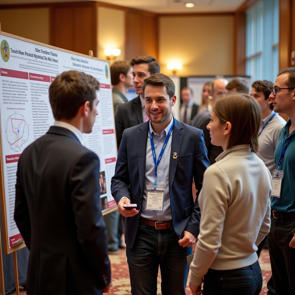 Students presenting research at the American Chemical Society Indianapolis meeting