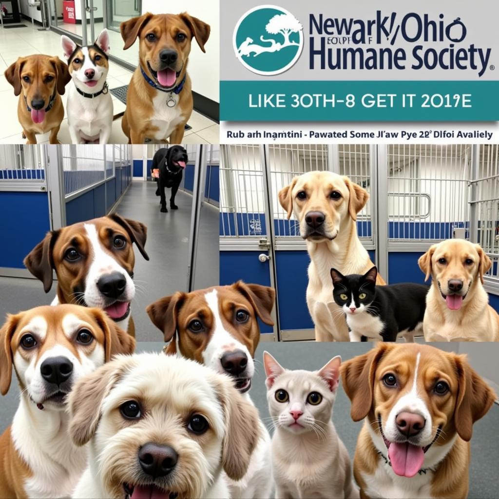 Adorable dogs and cats available for adoption at the Humane Society of Newark, Ohio