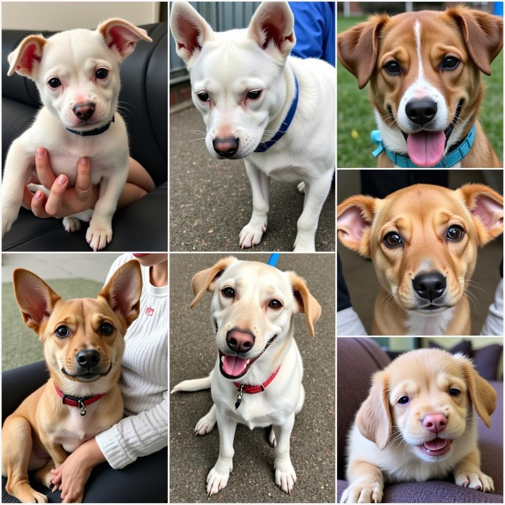 A collage of adoptable pets at the Humane Society of Portage County