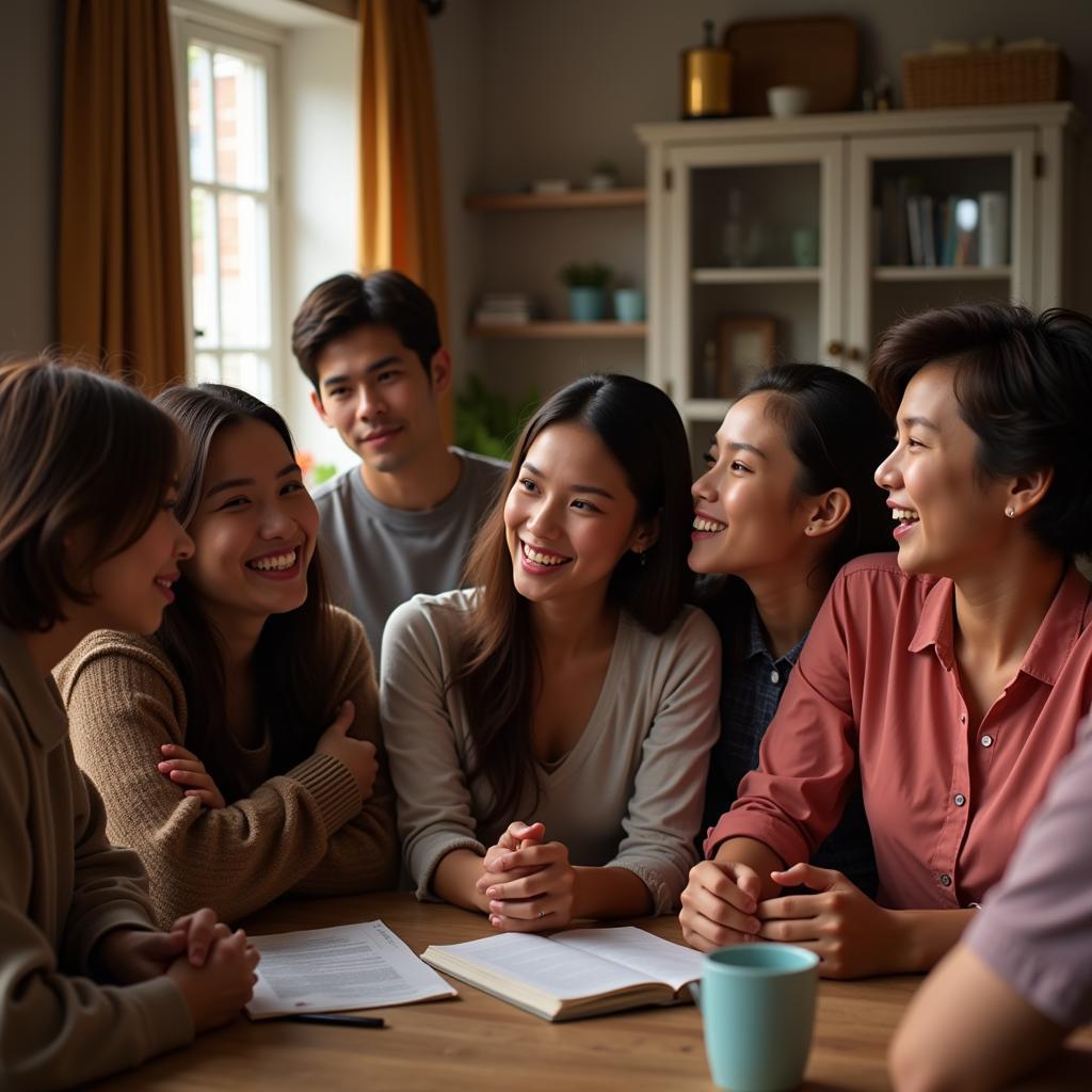 Adoptees Engage in Group Discussion