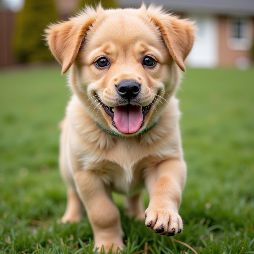  A close-up photo of a cute puppy available for adoption at the Centralia Humane Society