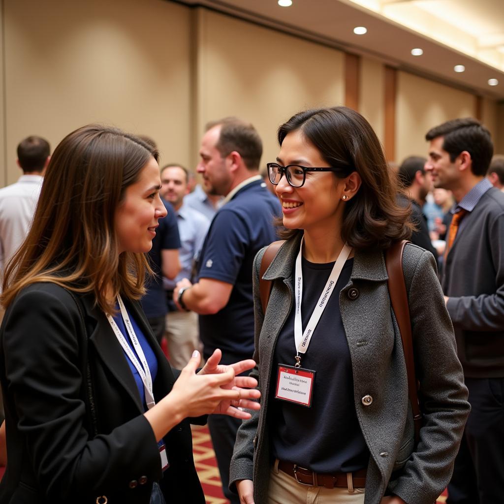 Attendees networking at the American Epilepsy Society Meeting