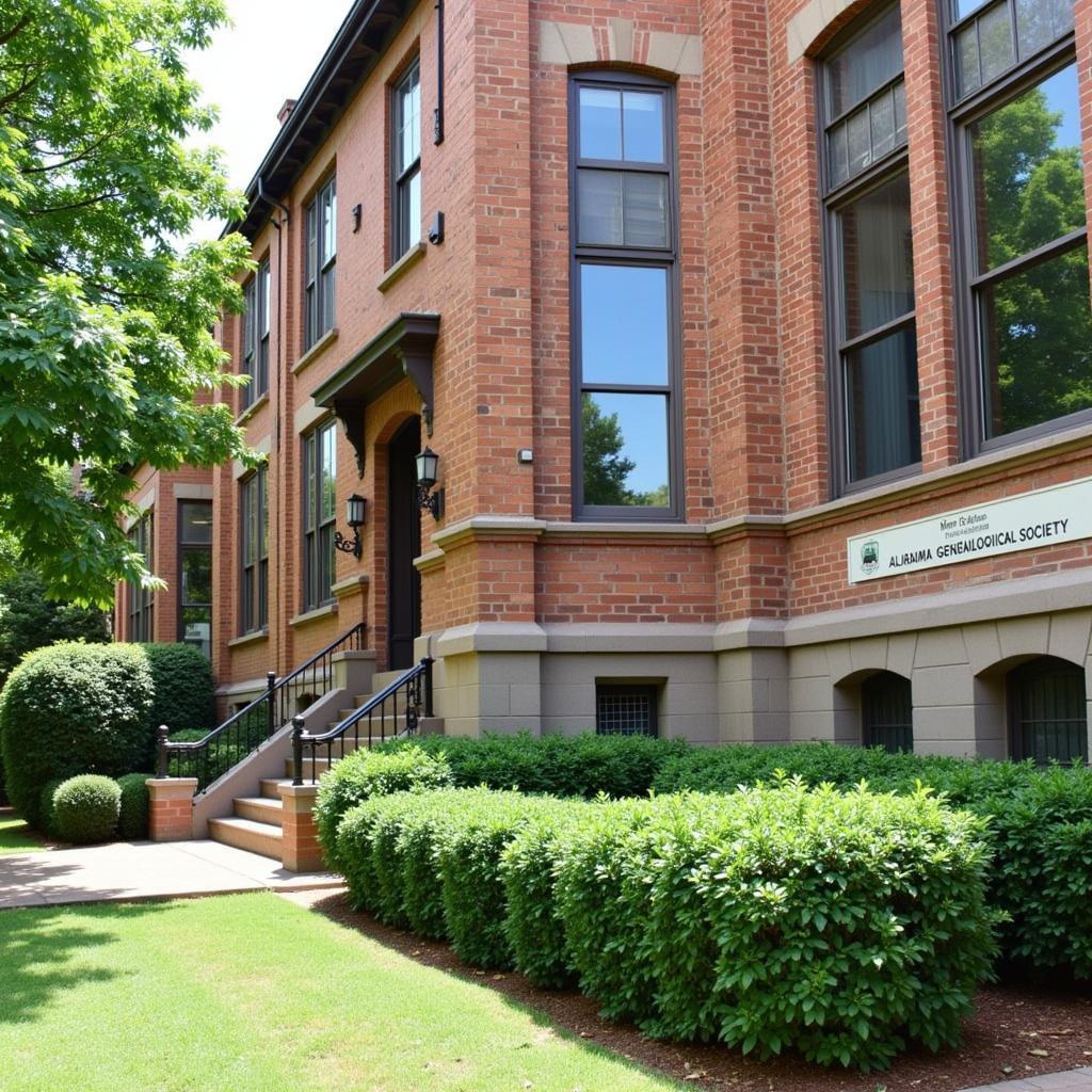 The Alabama Genealogical Society building in downtown Mobile