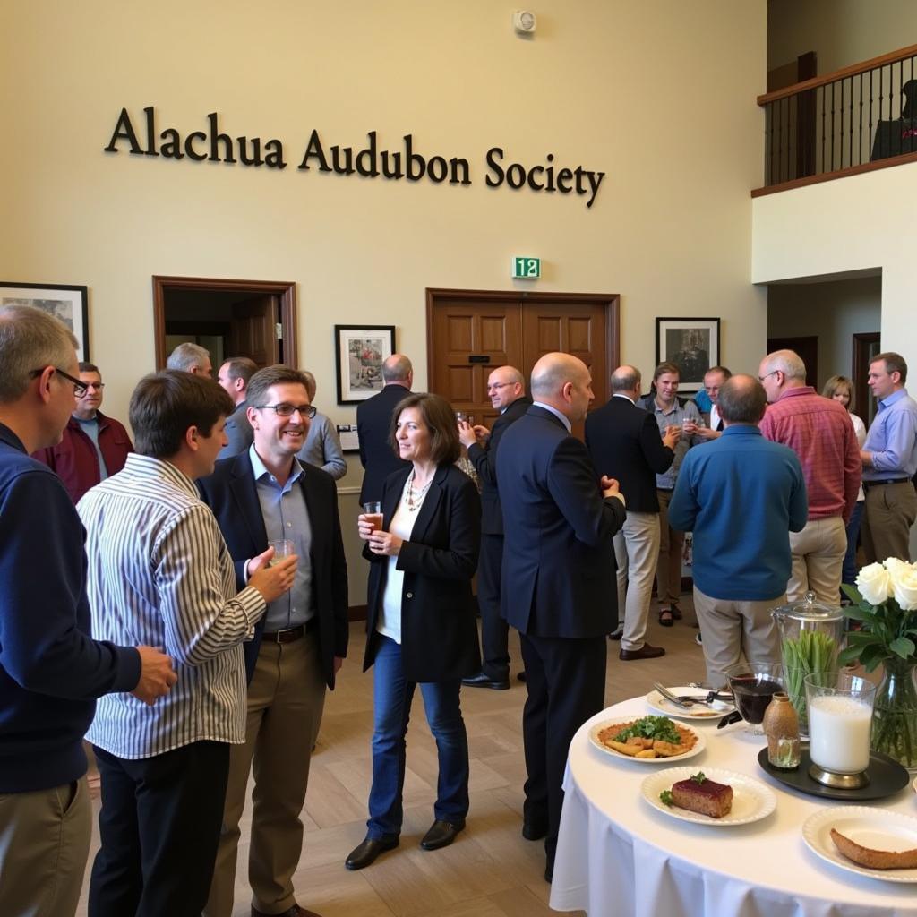 AAS Members Gather for a Presentation and Social Hour