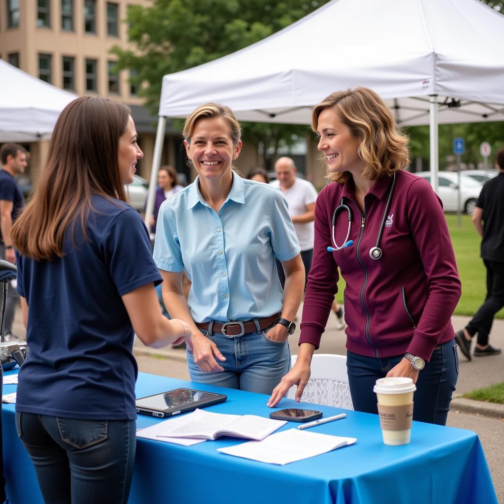 Allegheny County Medical Society volunteers at a health fair