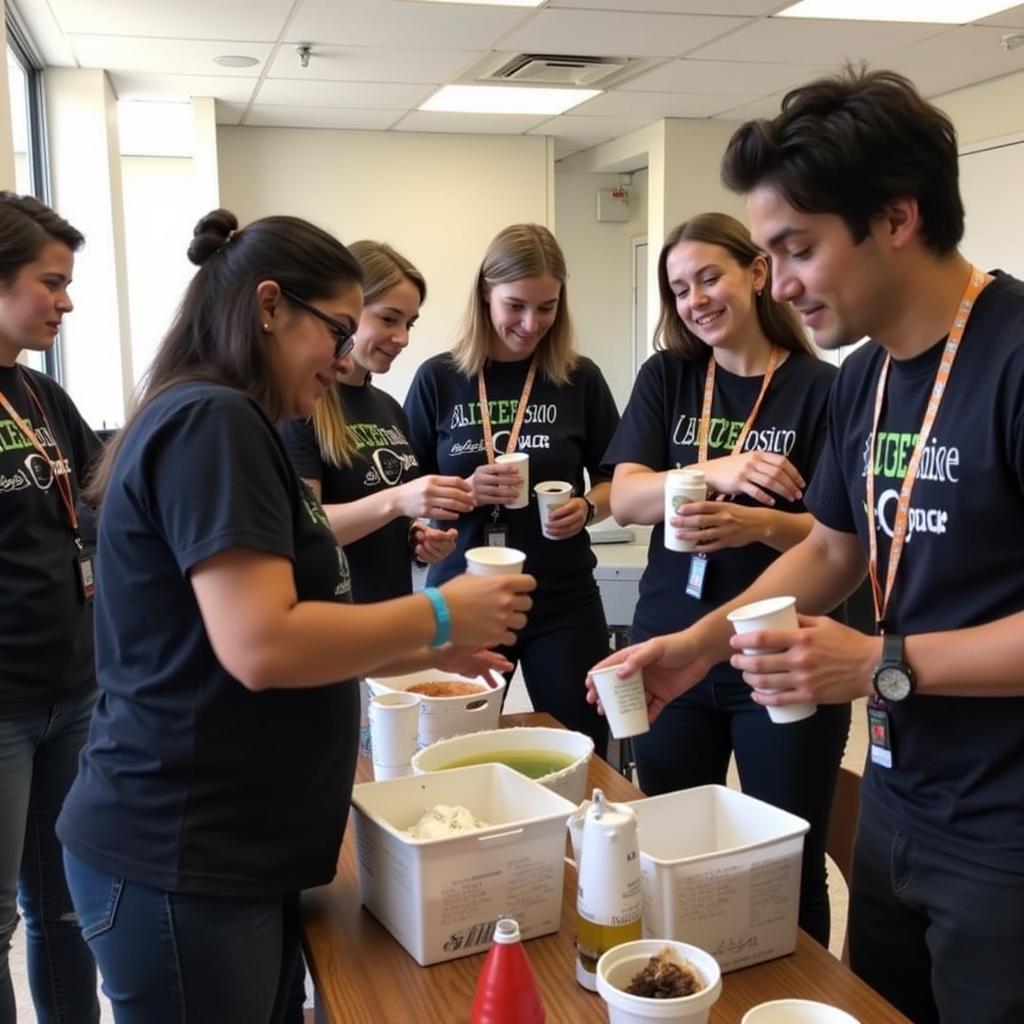 Altar society members donate beverages to a local shelter, demonstrating their commitment to community service and peace.