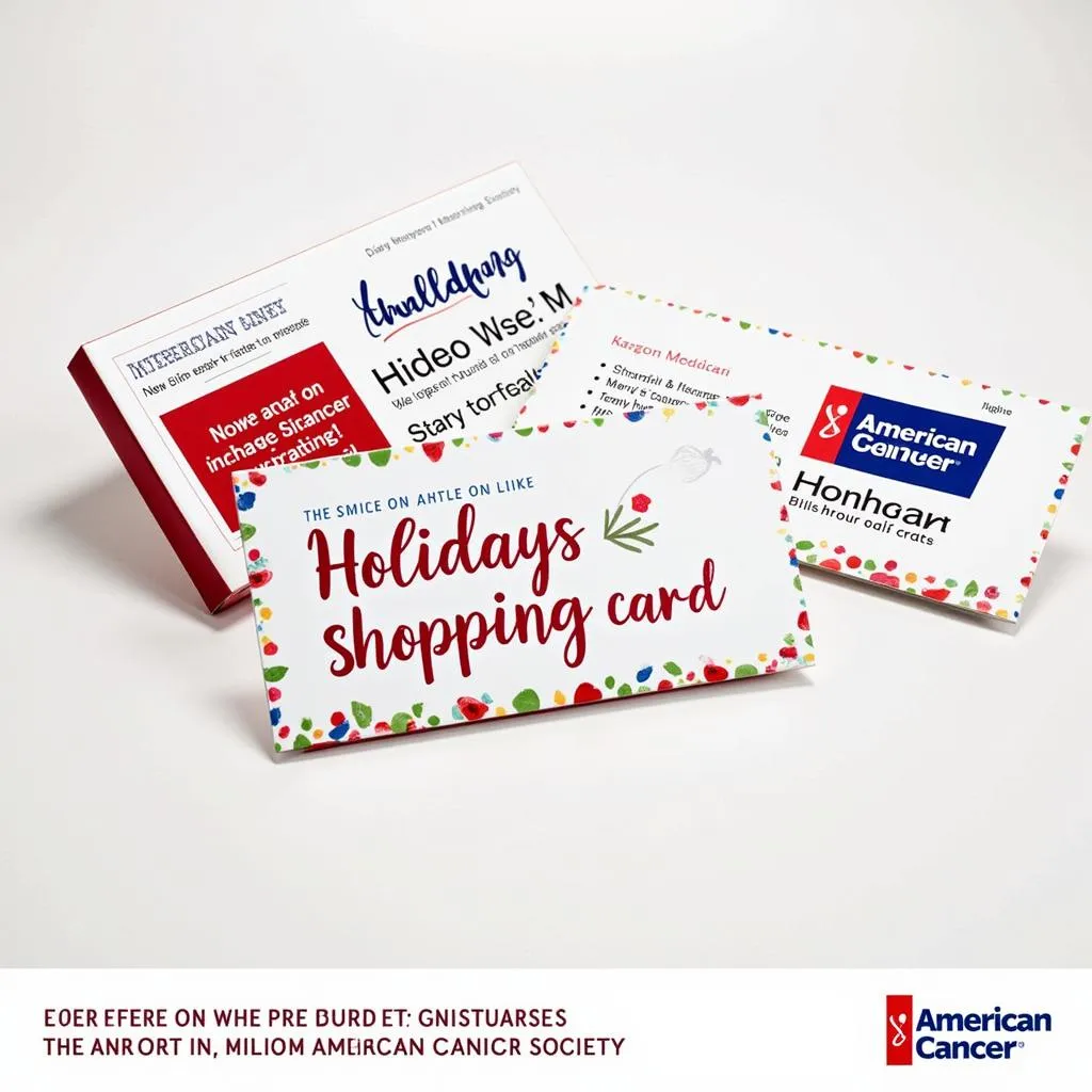 American Cancer Society Holiday Shopping Card Design