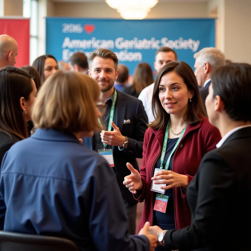 Attendees at the American Geriatric Society Conference