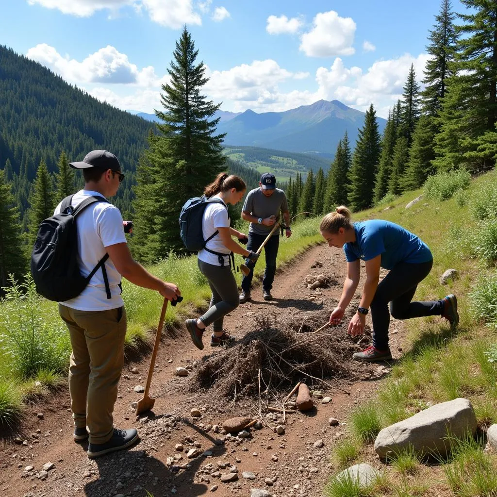 American Hiking Society Volunteers Engage in Trail Maintenance