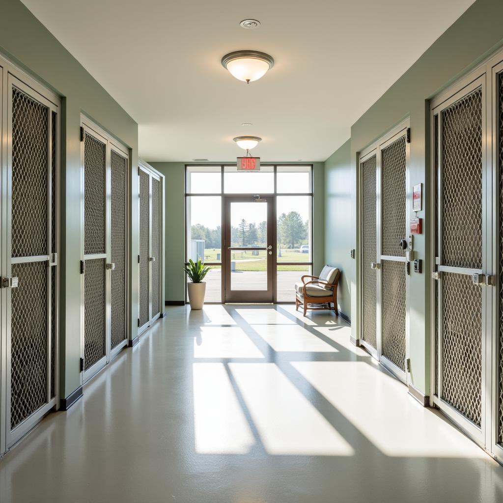 Spacious and clean kennels at the Americus Humane Society