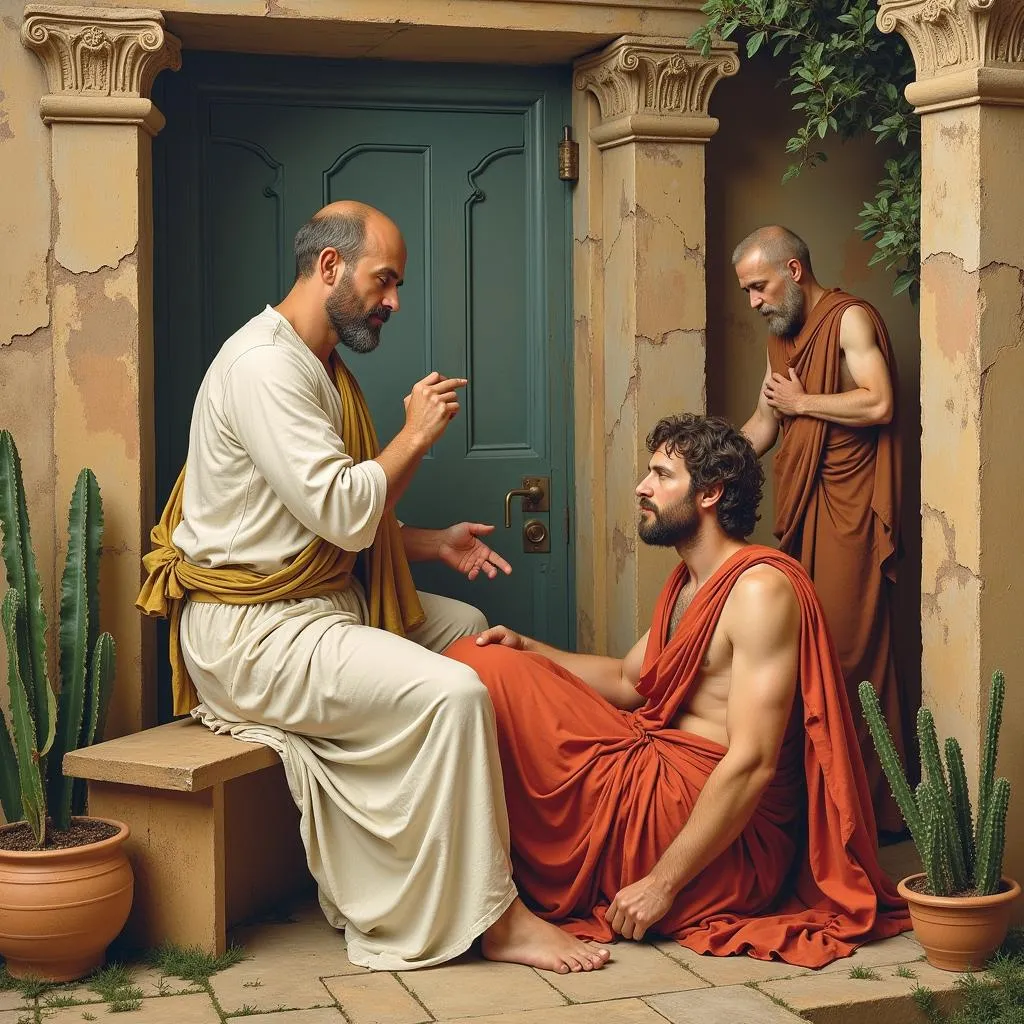 Ancient Greek Physician Treating a Patient