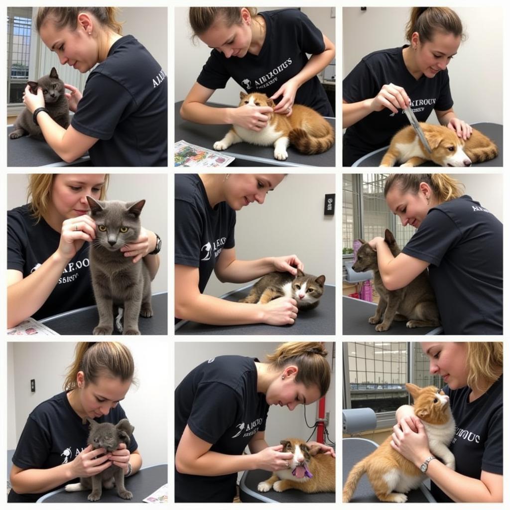 Volunteers Caring for Animals at Anderson Humane Society SC