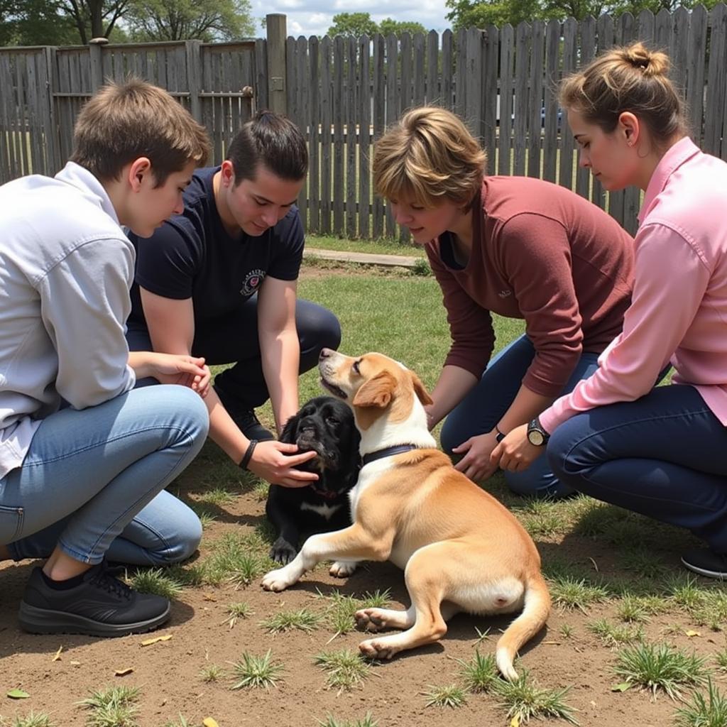 Volunteers at the Androscoggin Humane Society 