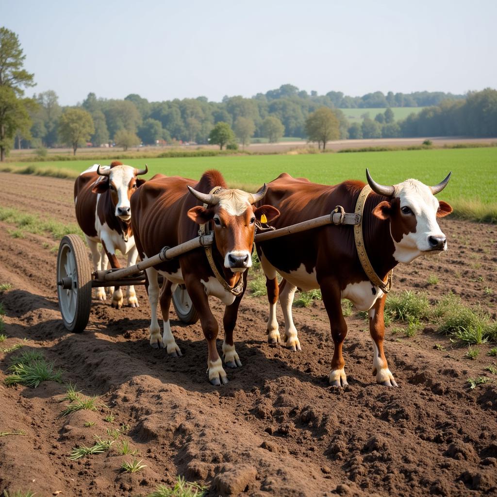 Animals providing labor in horticulture