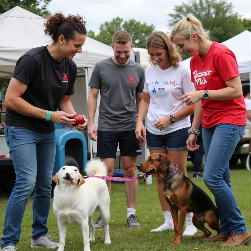 Volunteers at Animal Protection Society of Durham Event