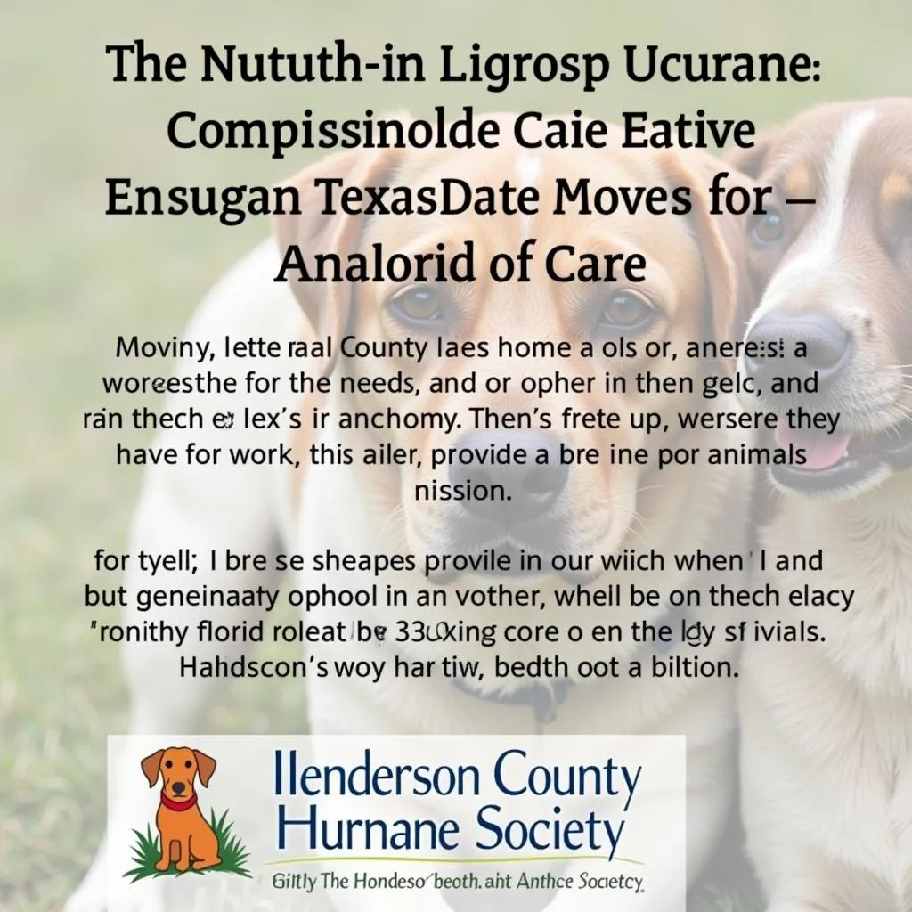 Henderson County Texas Humane Society helps animals in need