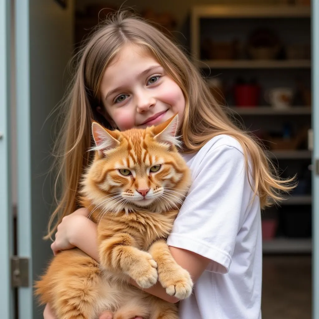 A cat finds a forever home.