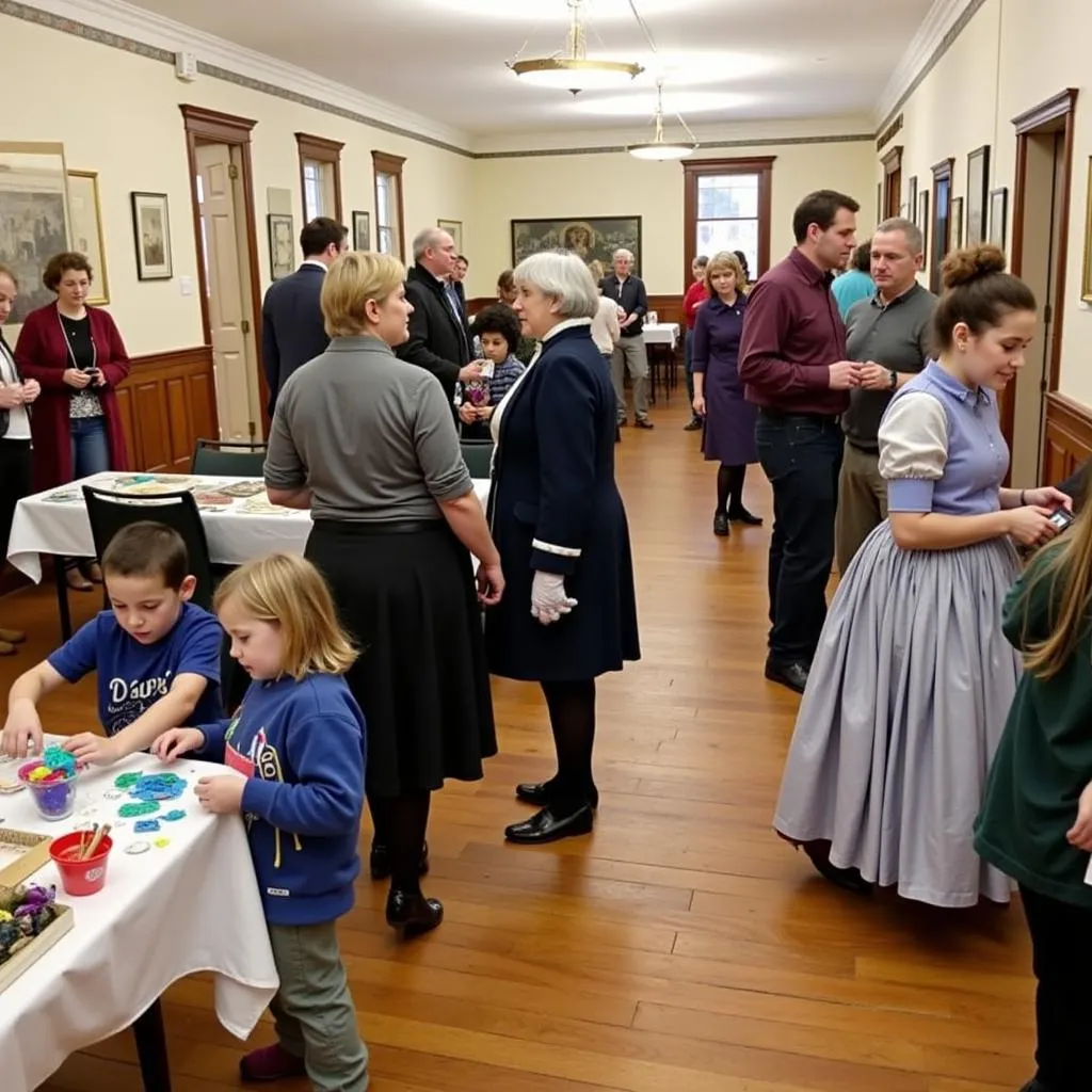 Community members gathered for a historical society event