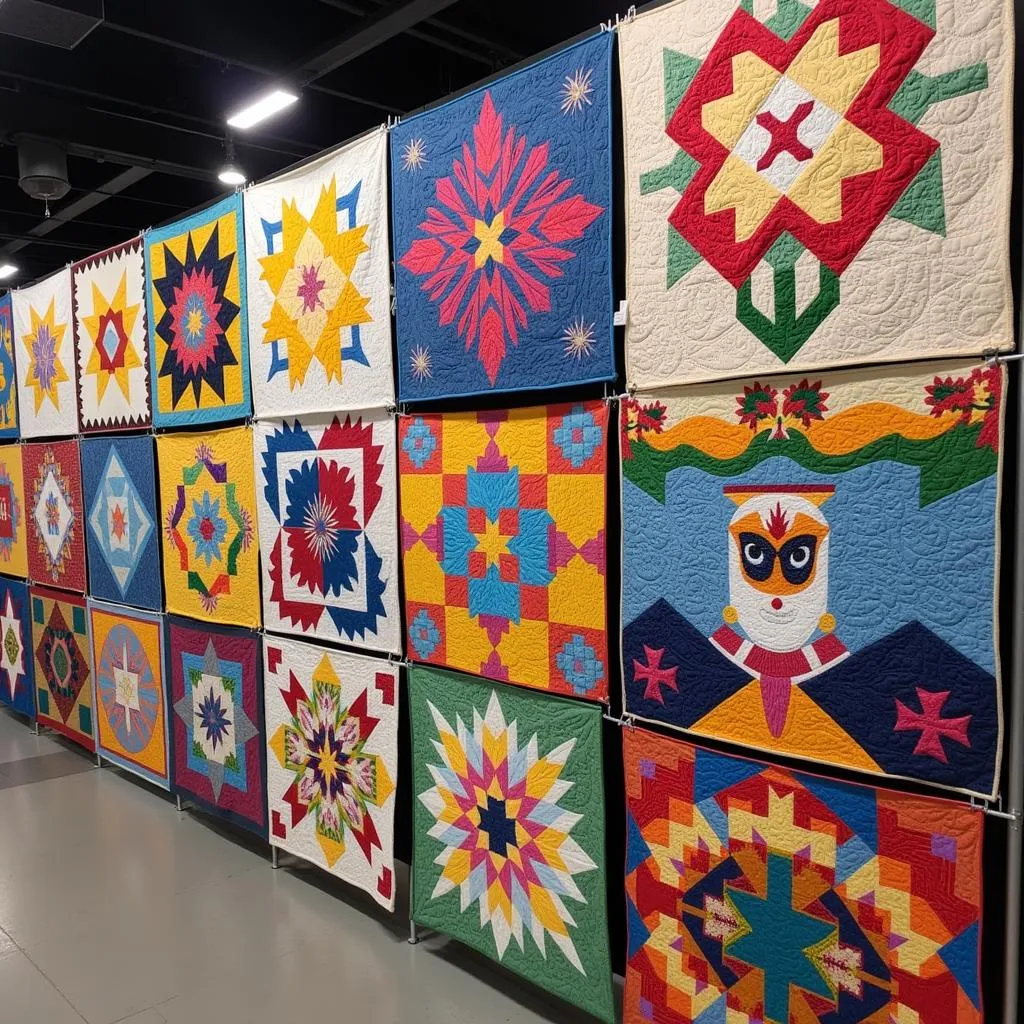 A Quilt Display at an AQS Show