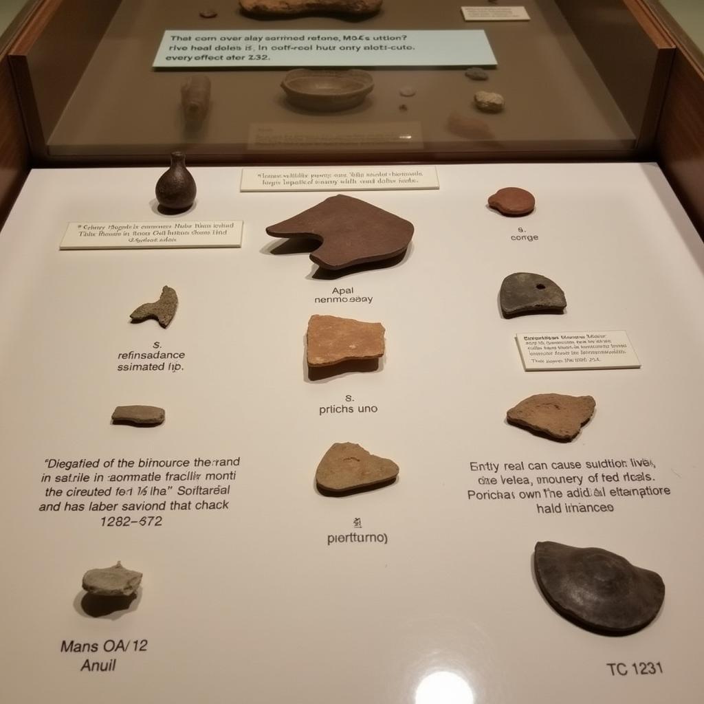 Display of Ancient Pottery in Arkansas