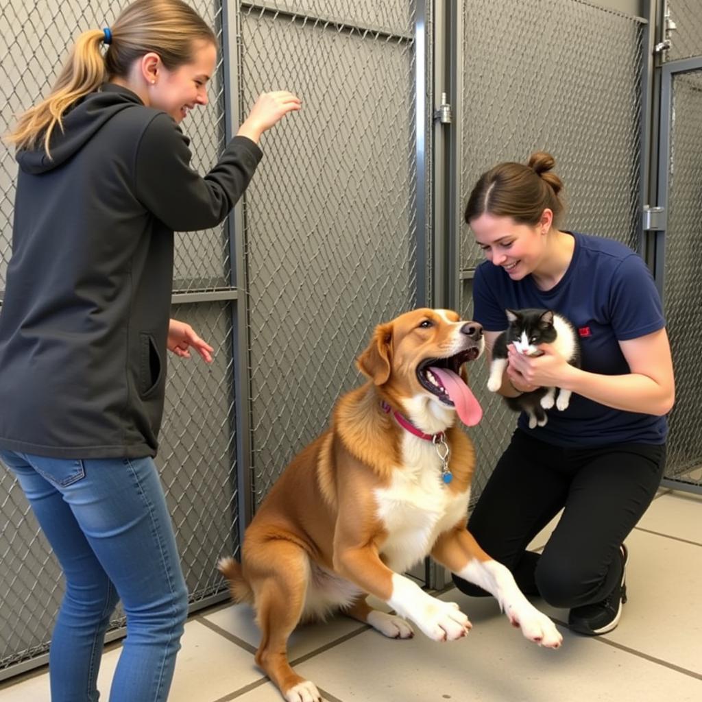 Volunteers at the Arnell Humane Society