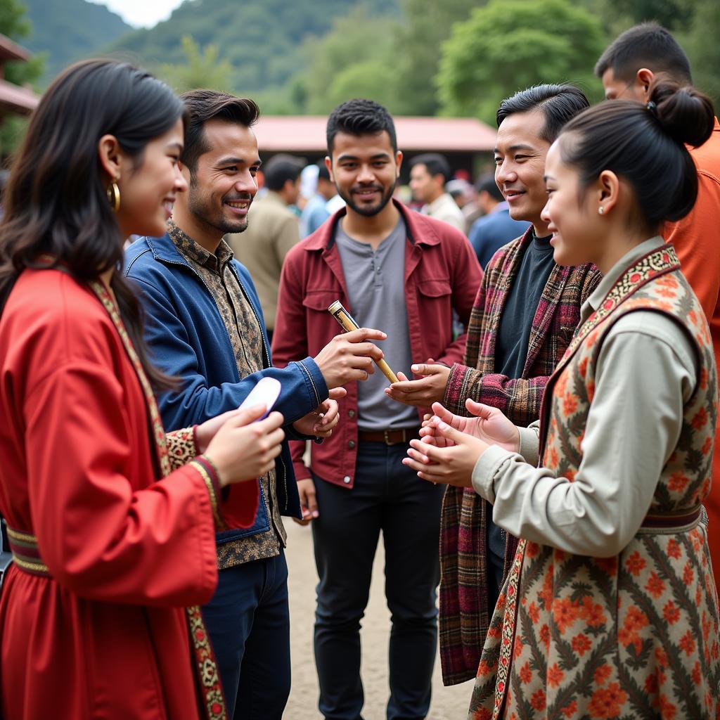 Arnold Air Society cadets participating in a cultural exchange program