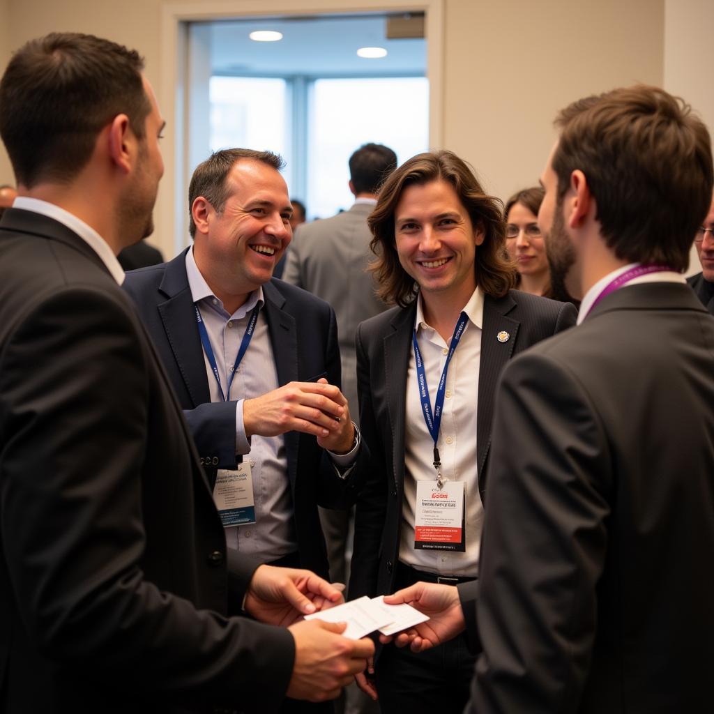 Attendees networking at ASHG Conference