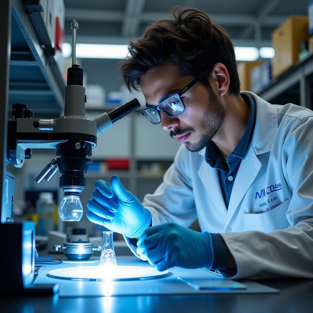 ASME Scholar Conducting Research in a Lab