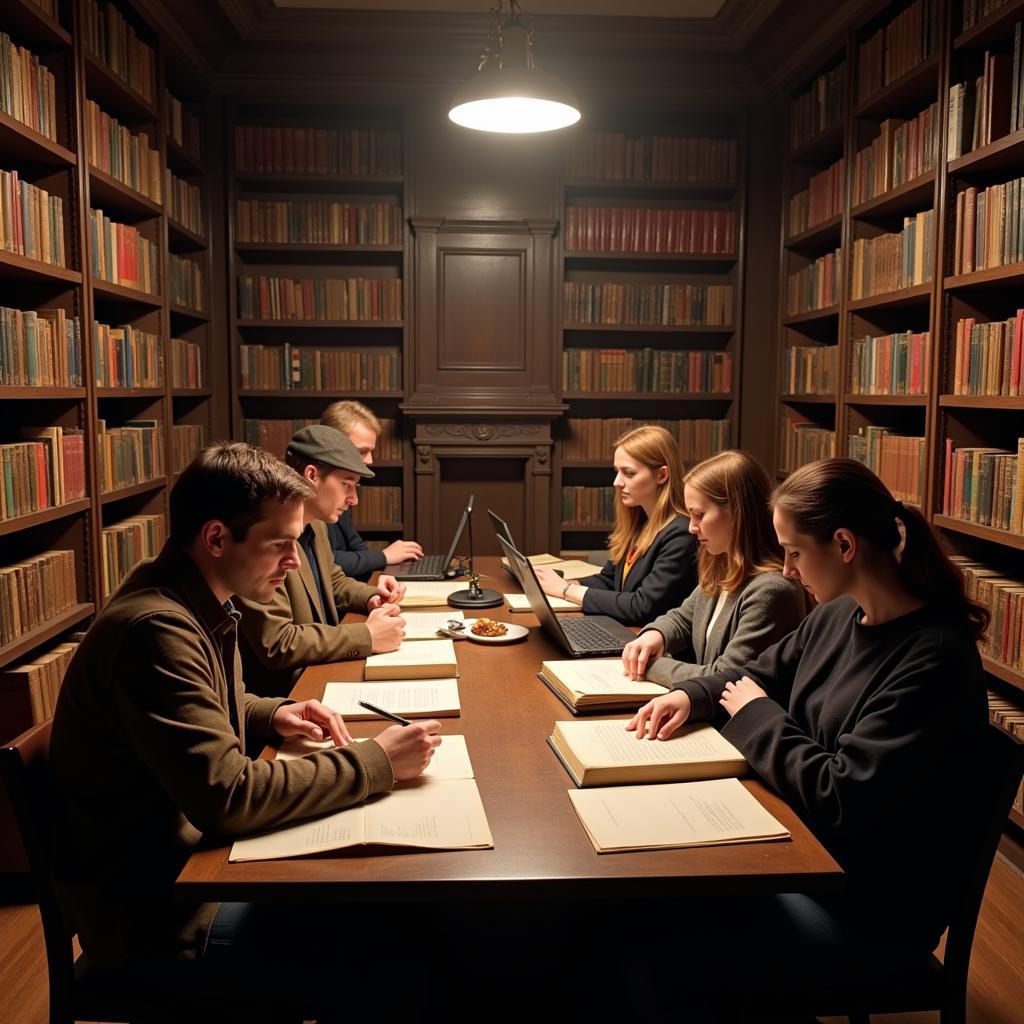 Visitors exploring genealogy resources at the Athens Historical Society