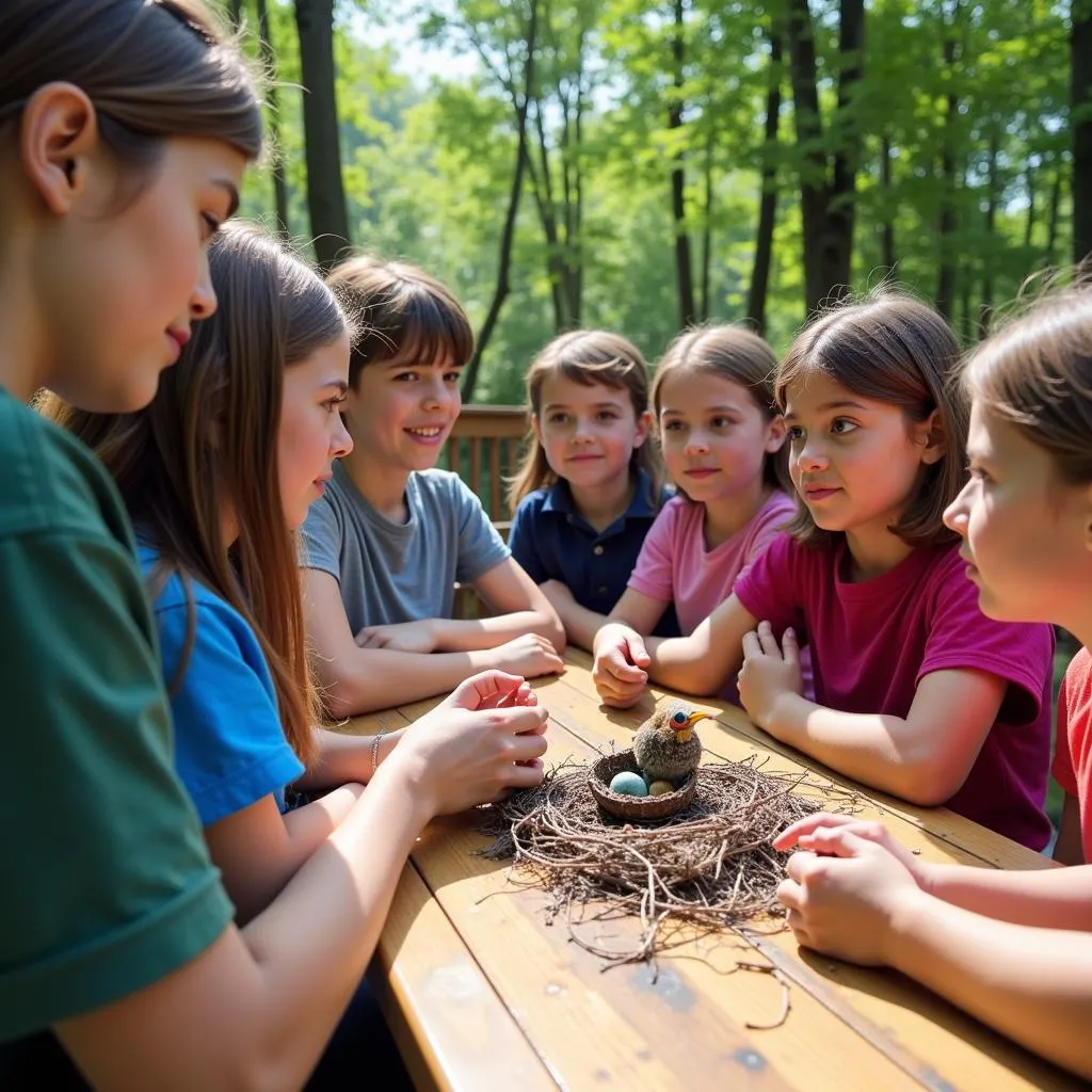 Children participating in an Atlanta Audubon Society educational program.