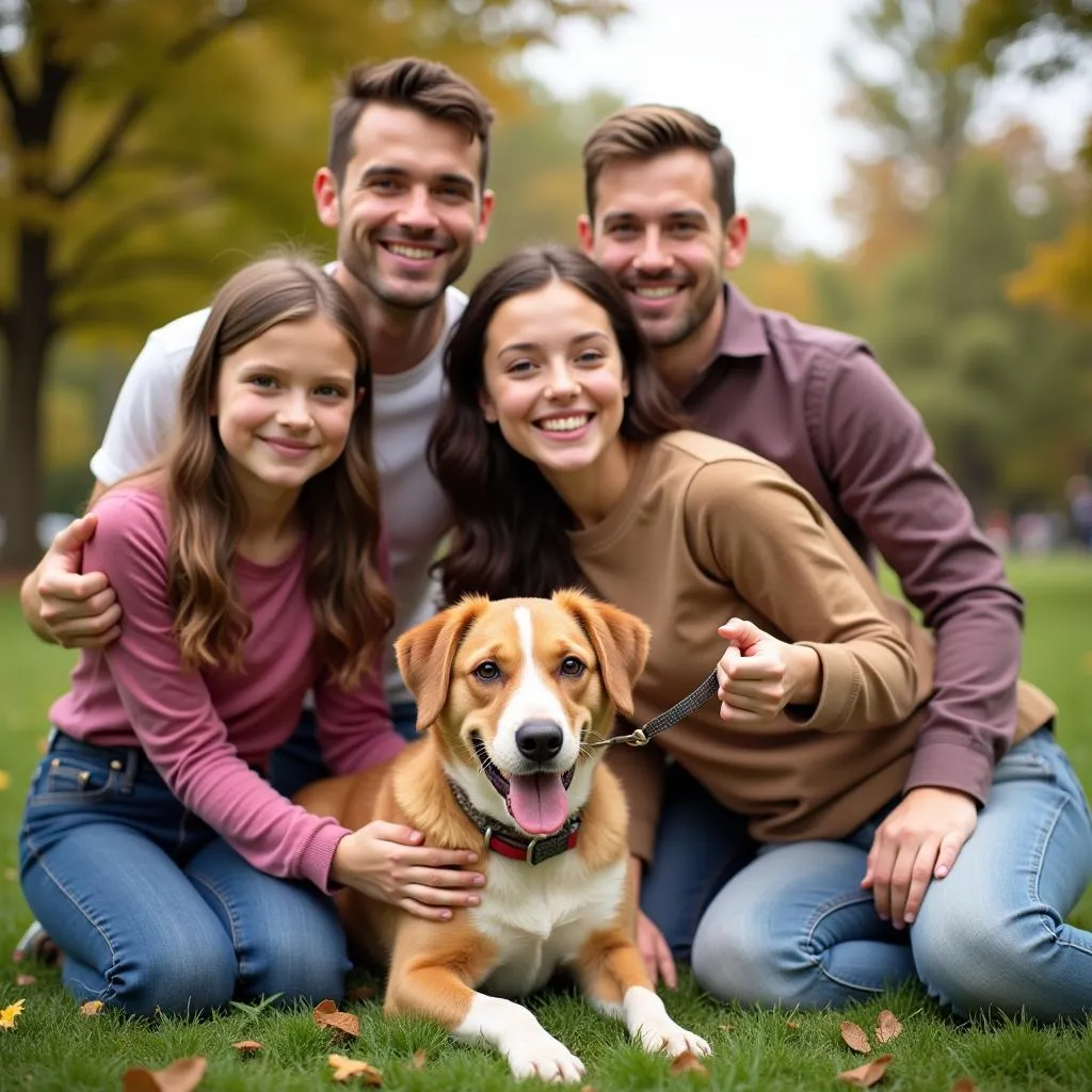 Family welcomes their new pet.