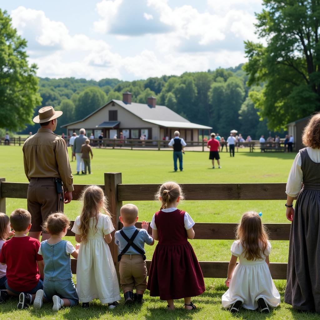 Attendees Enjoying a Historical Reenactment Event