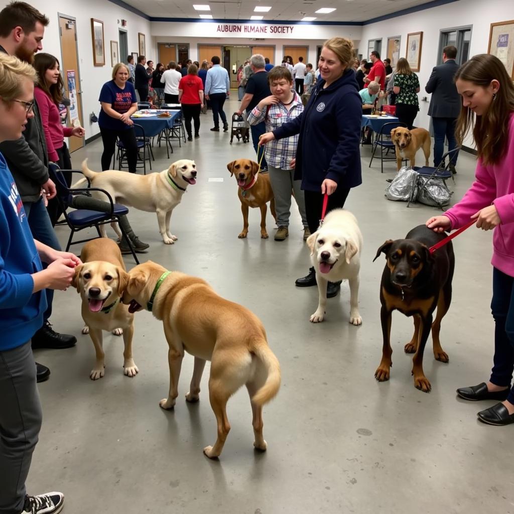 Dog adoption event at Auburn Humane Society