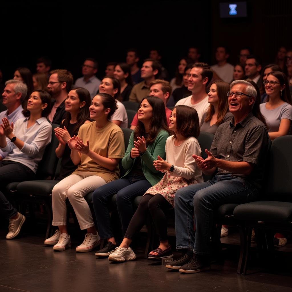 Audience members enjoying a Peacherine Ragtime Society Orchestra concert