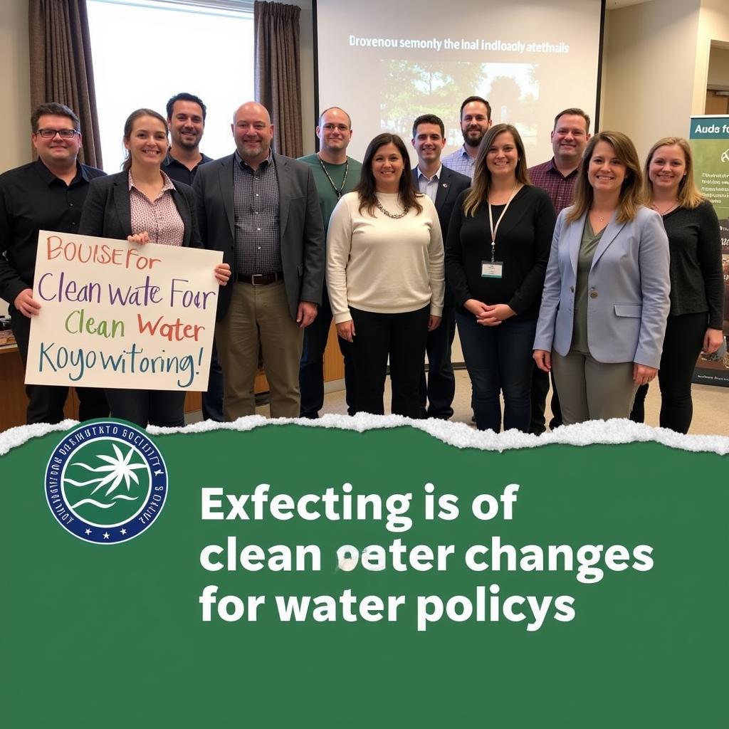 Participants advocating for clean water policies at an Audubon Society Indiana event