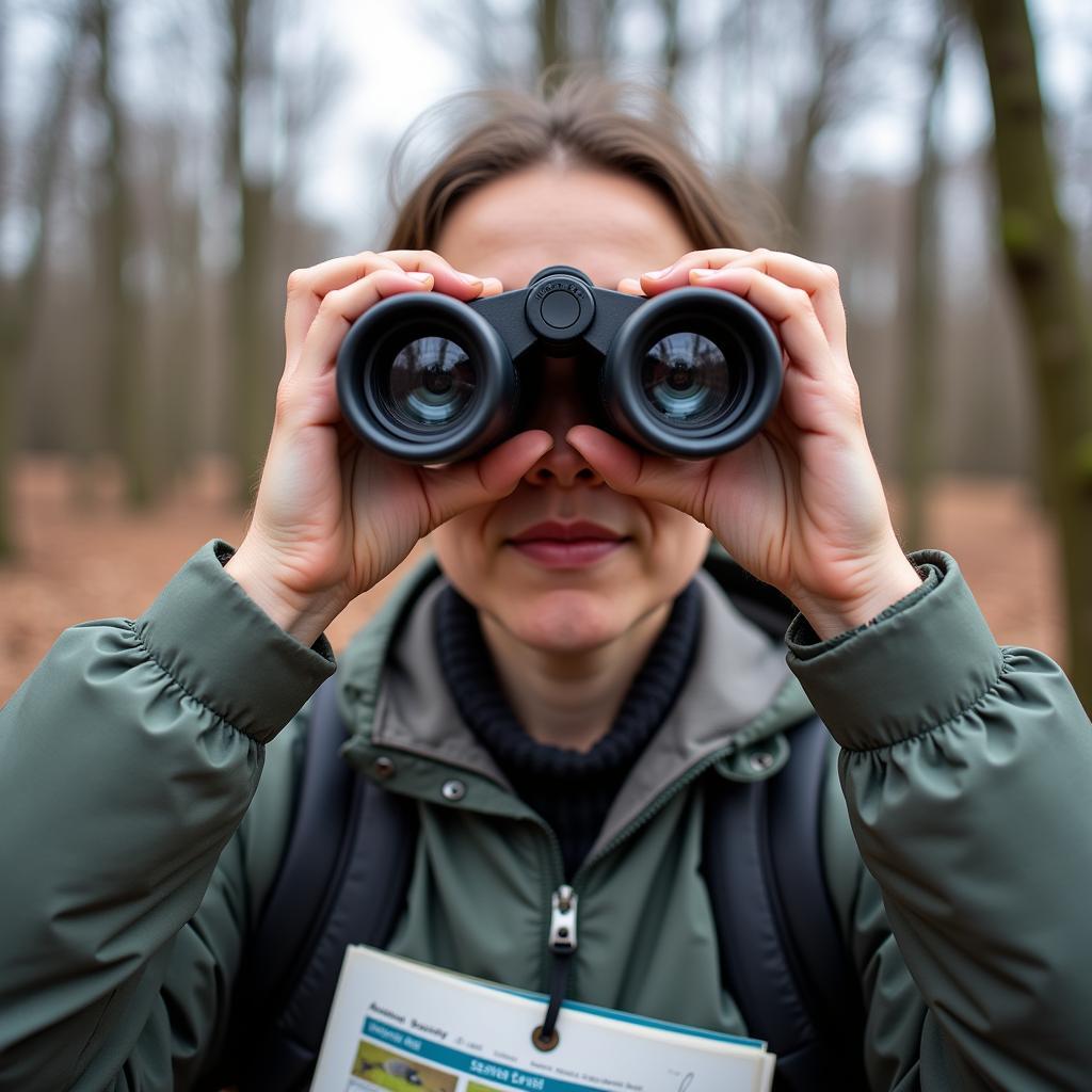 Volunteer birdwatching with Audubon Society