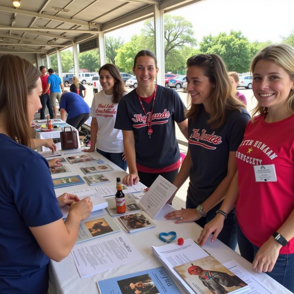 Volunteers Helping at an Austin Humane Society Adoption Event