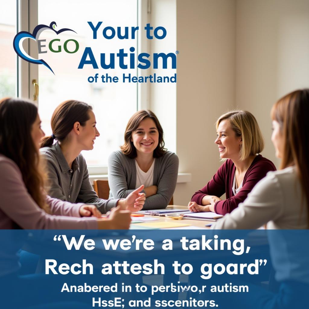 A support group meeting hosted by the Autism Society of the Heartland