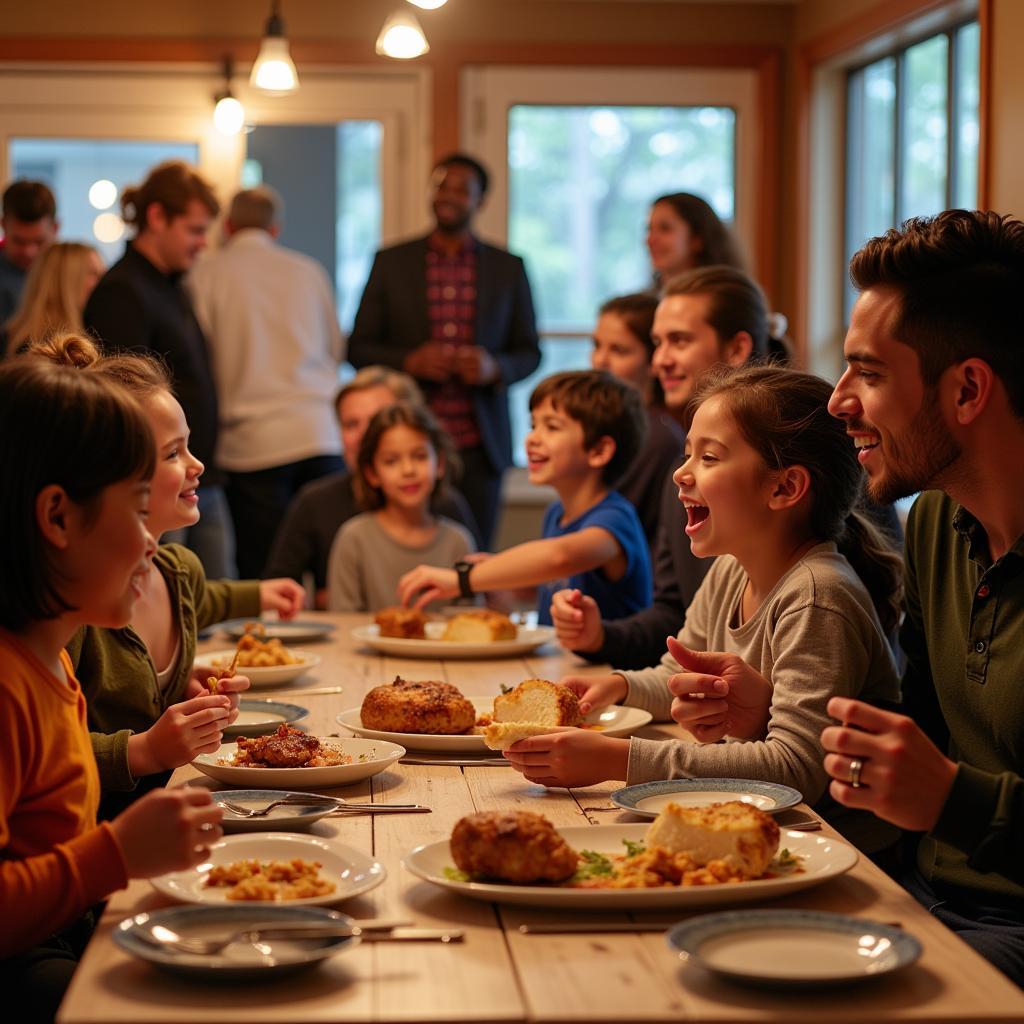 Bald Eagle BBQ Society Family Enjoying Meal