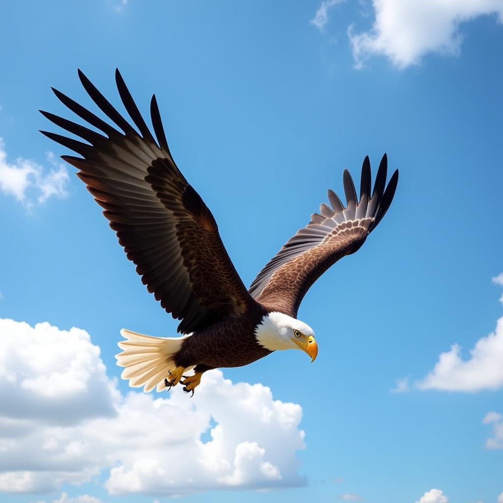 Bald Eagle Soaring Through the Sky