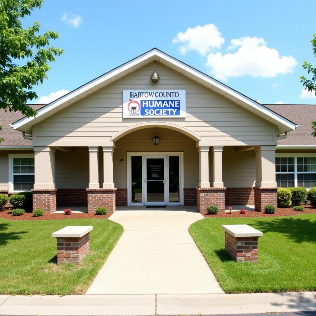 Bartow County Humane Society's welcoming facade.