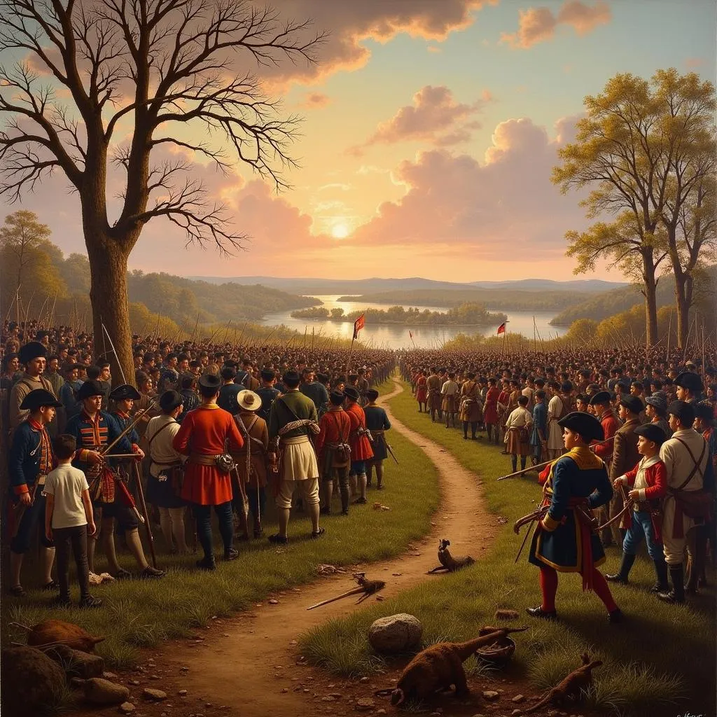 Battle of Brandywine Painting