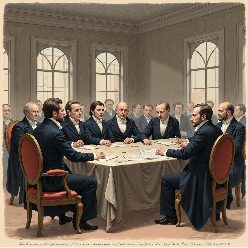 19th-century benevolent society meeting