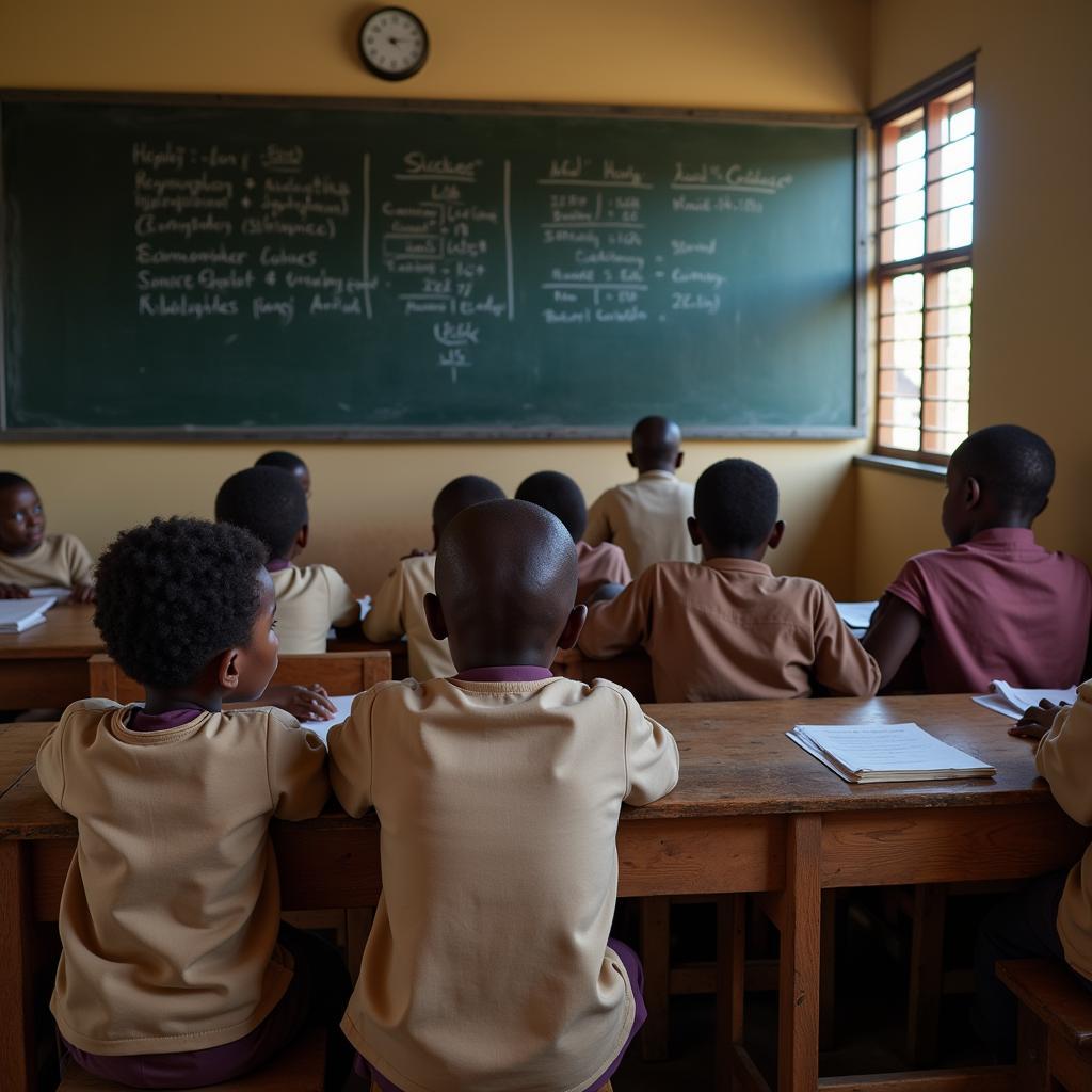 Children attending a benevolent society-funded school