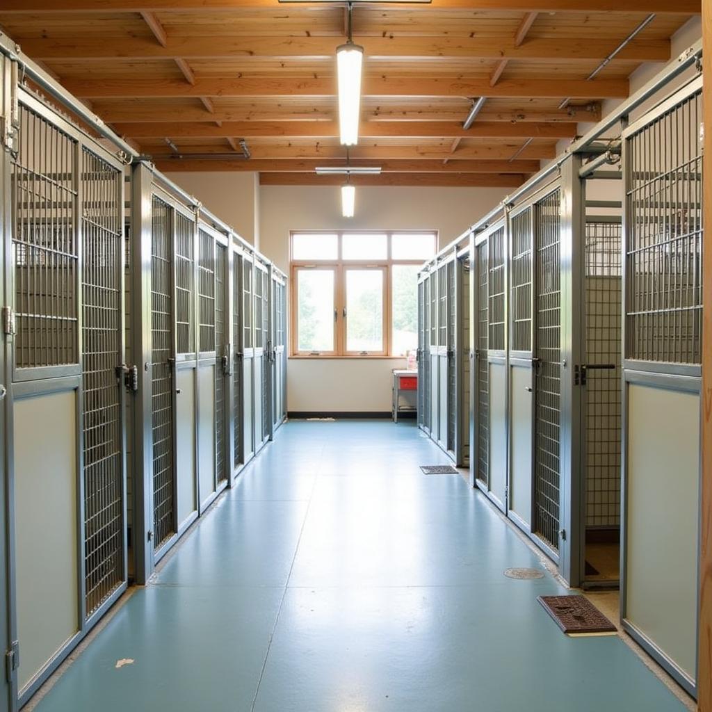 Spacious and clean kennels at the Benzie County Humane Society