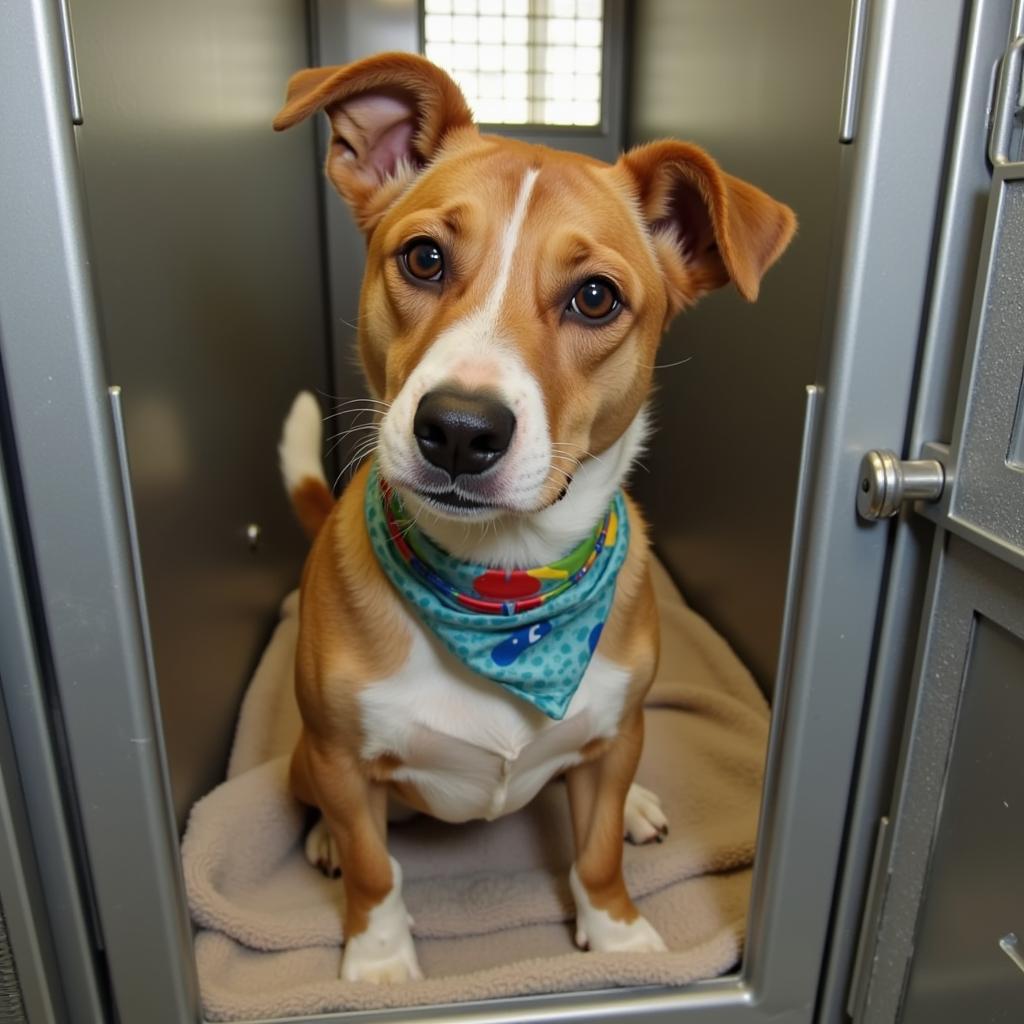 Dog awaiting adoption at the Bismarck Humane Society