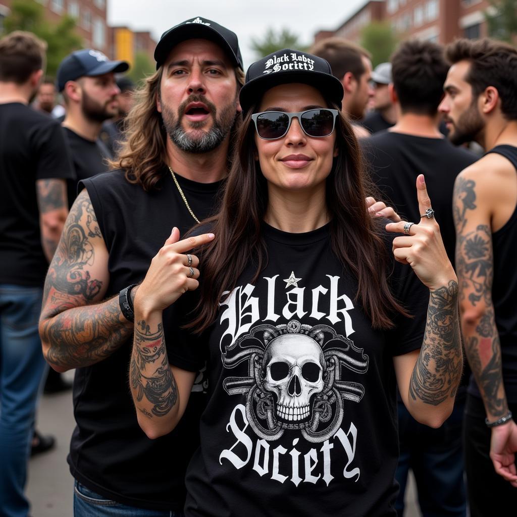 Black Label Society fans showing their support