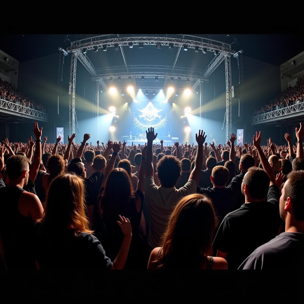 Black Label Society fans enjoying a concert